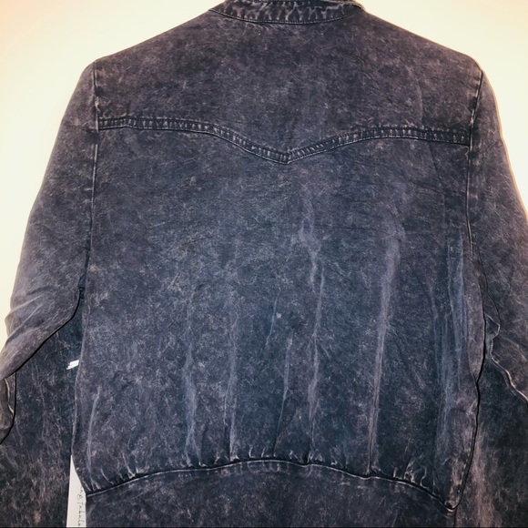 Young Fabulous & Broke Blue Tencel Shirt Dress Long Sleeve Size M - Picture 11 of 14